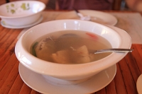 DSC00175 暑い中、熱々のスープ。