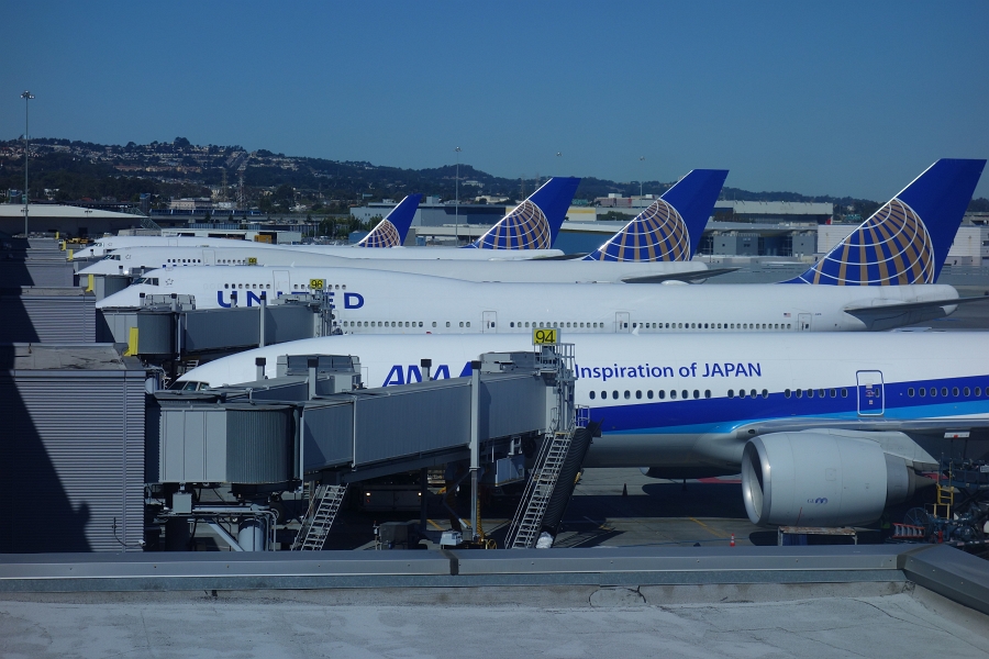 DSC02796 本当はシカゴ経由で帰る計画でしたが、航空管制設備の障害のためルートを変更してもらい、<BR>
サンフランシスコ経由で帰ることに。１カ月ちょっと前に来たばかりなので何とも不思議な気分。