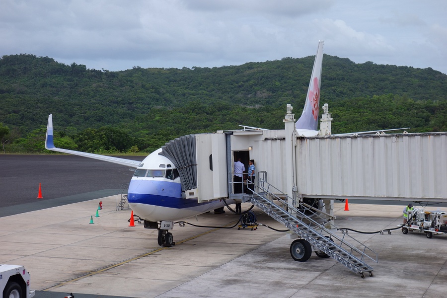 DSC09471 無事にパラオに到着。パラオには航空会社がないため、<BR>
ハンドリングはデルタさんかユナイテッドのどちらかが請け負ってるようです。